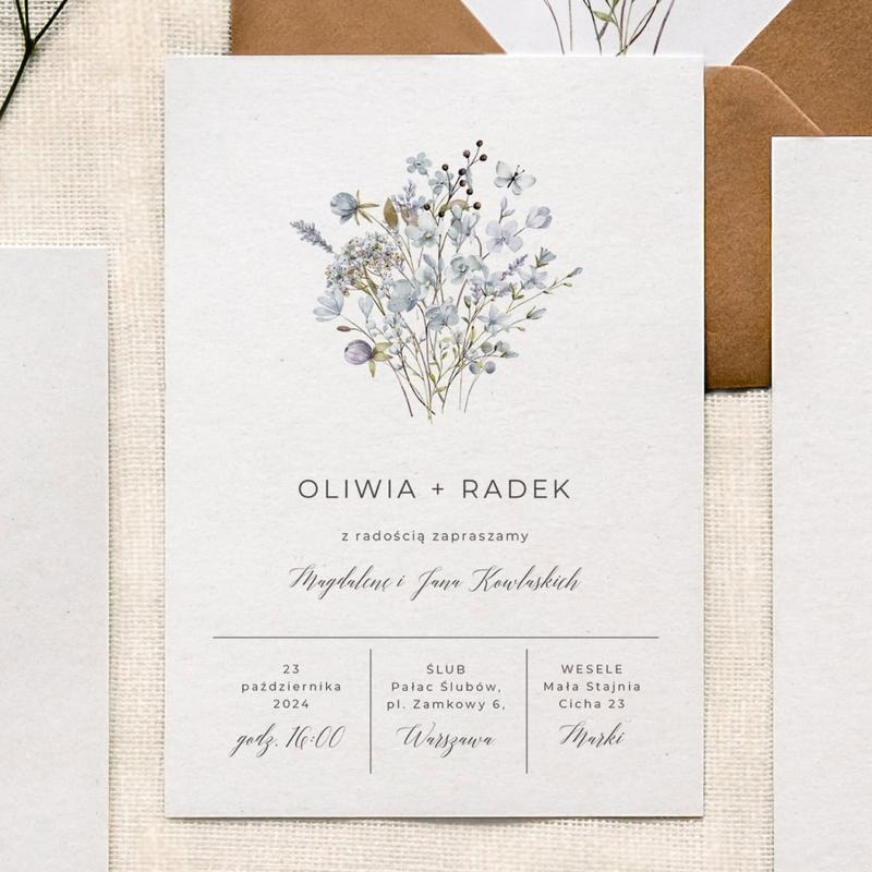 Zaproszenia ślubne nowoczesne