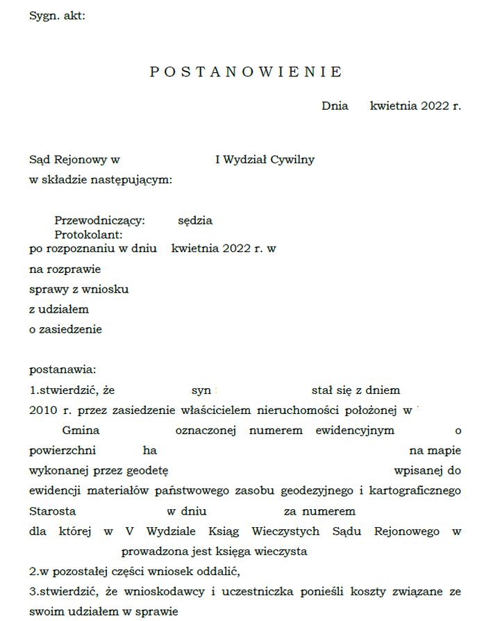 Zasiedzenie nieruchomości