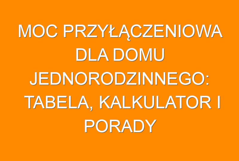 Zmiana mocy przyłączeniowej